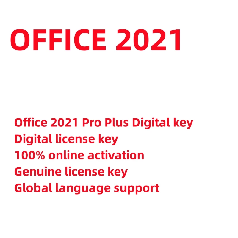 Newset Office 2021 Professional Plus Key Retail 100% Online Activation Office 2021 Pro Plus License Key 1 PC  Send to Ali chat