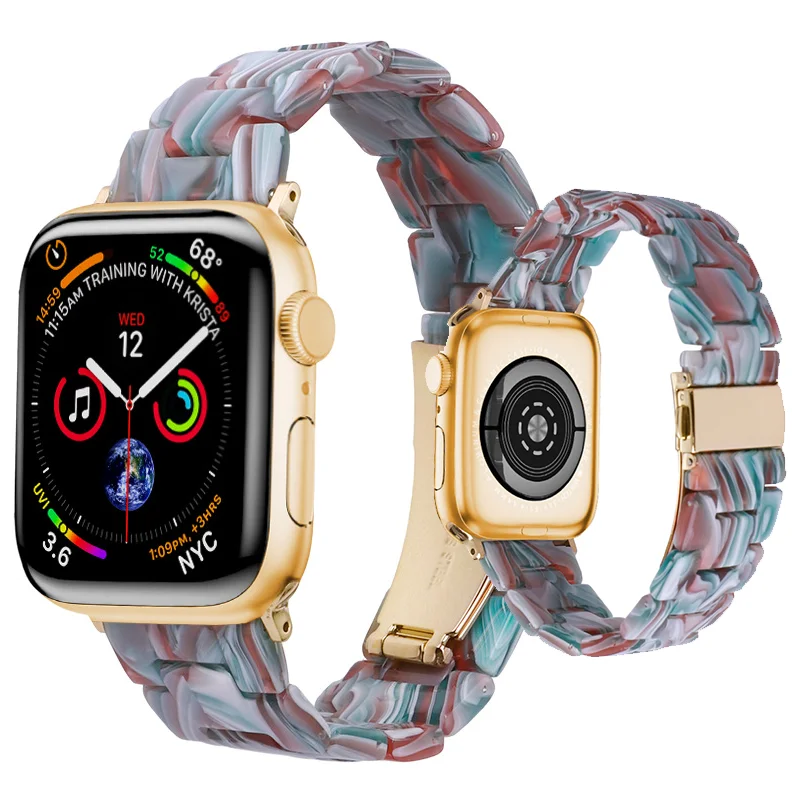 Ремешок для часов Apple Watch Series 8, 7, 6, 5, 4, 40 мм, 38 мм, 45 мм, 41 мм, 44 мм, 42 мм, прозрачный ремень Correa для iwatch