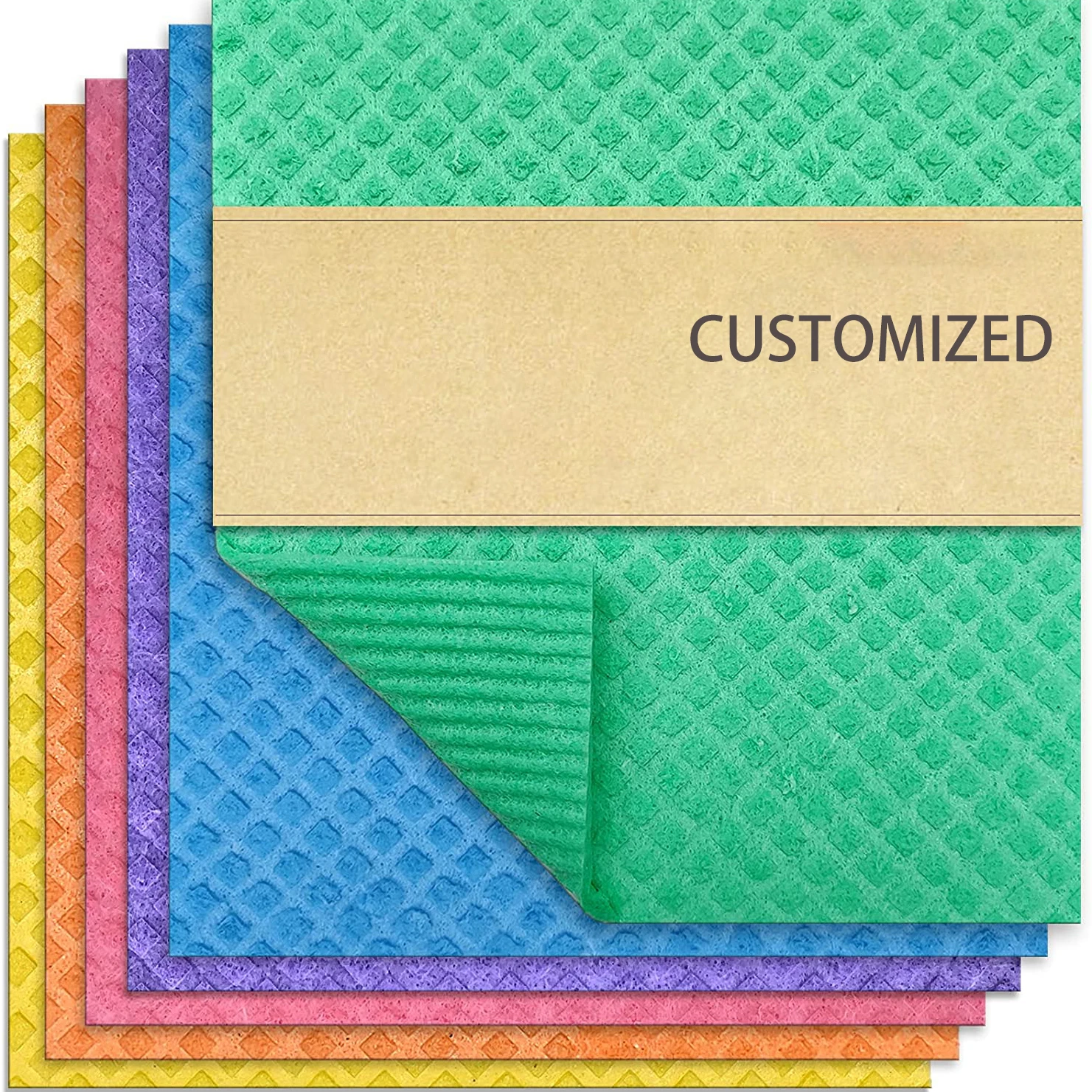 Custom Color Reusable Wet Dusting Cellulose Sponge Cloth For Kitchen Saves You Up To 15 Rolls Of Paper Towel