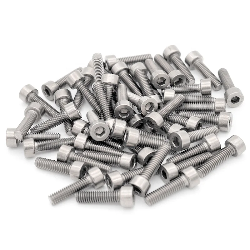 Din912 Machine Screw Hex Socket Pan Head Screw Iso7380 Titanium Bolt M3 Gr5 Iso7380 Titanium Screw