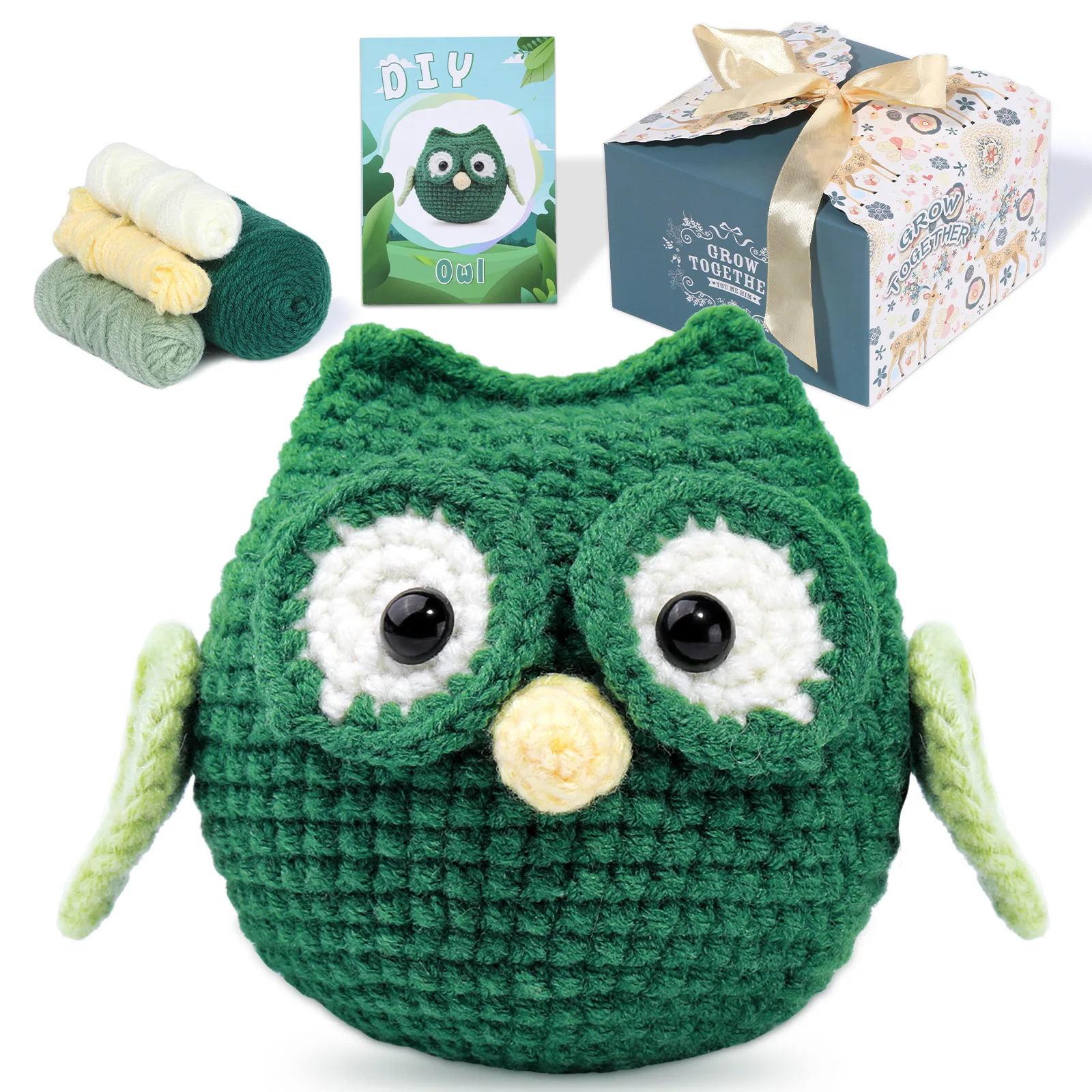 Easy To Do Wooles Yarn Beginner Crochet & Craft Kit Crochet Starter Kit Diy Cute Animals Fox Handmade Crochet Kit