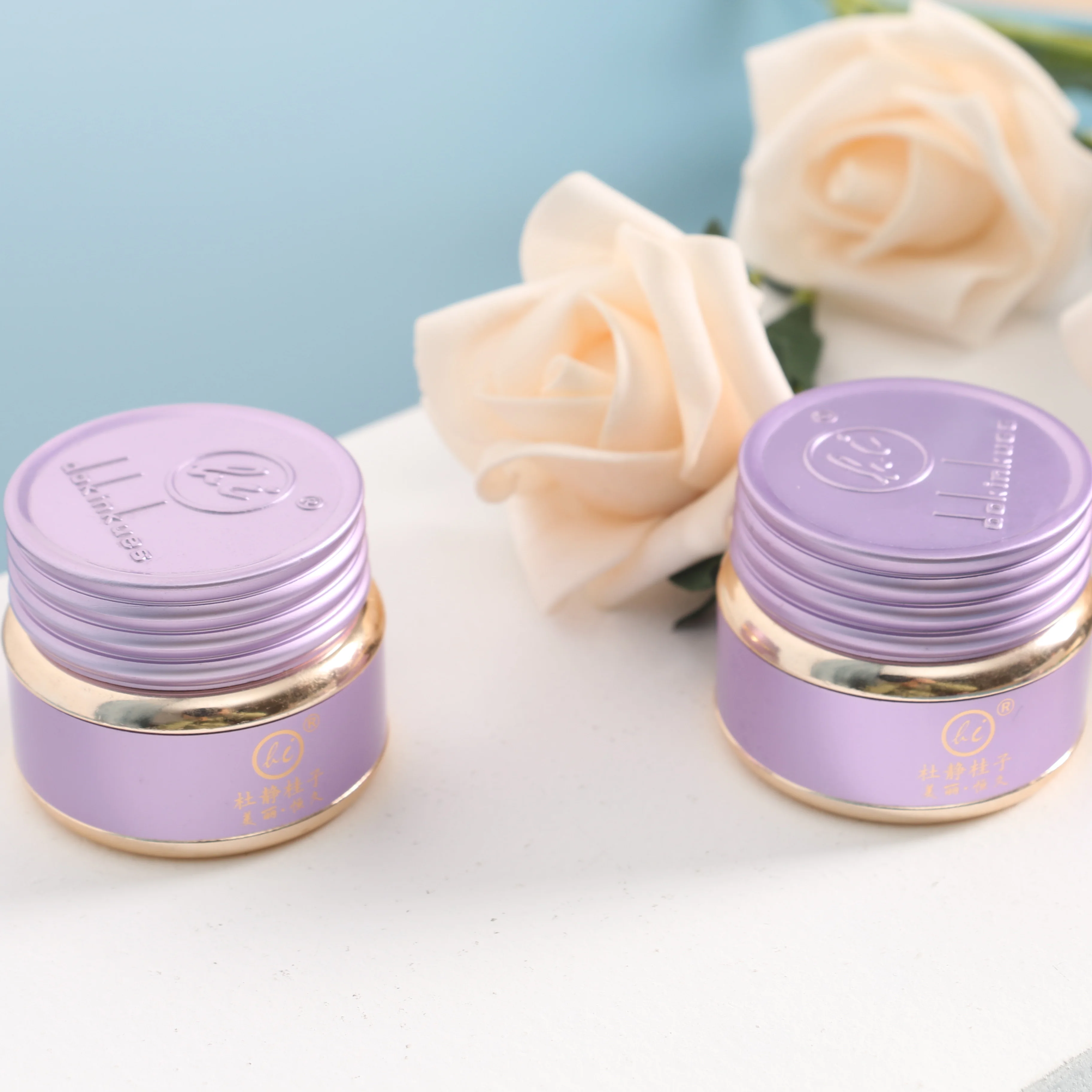 Exclusive Metal Cosmetic Tin Ointment Jar Protective Seal Nude Color Rectangle 15 grams 50g Double Wall Silver Cap for Men