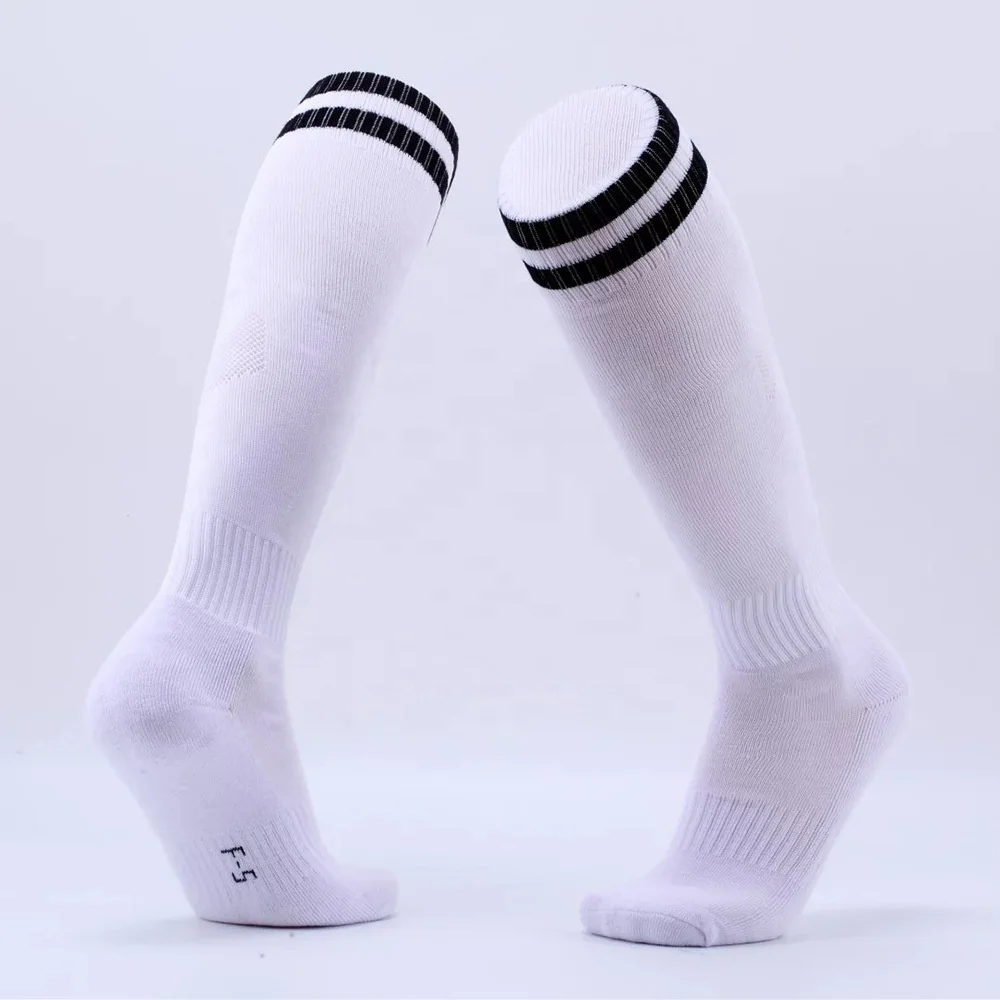 High quality fashion athletic wholesale grip anti slip cotton men football custom logo sports soccer socks
