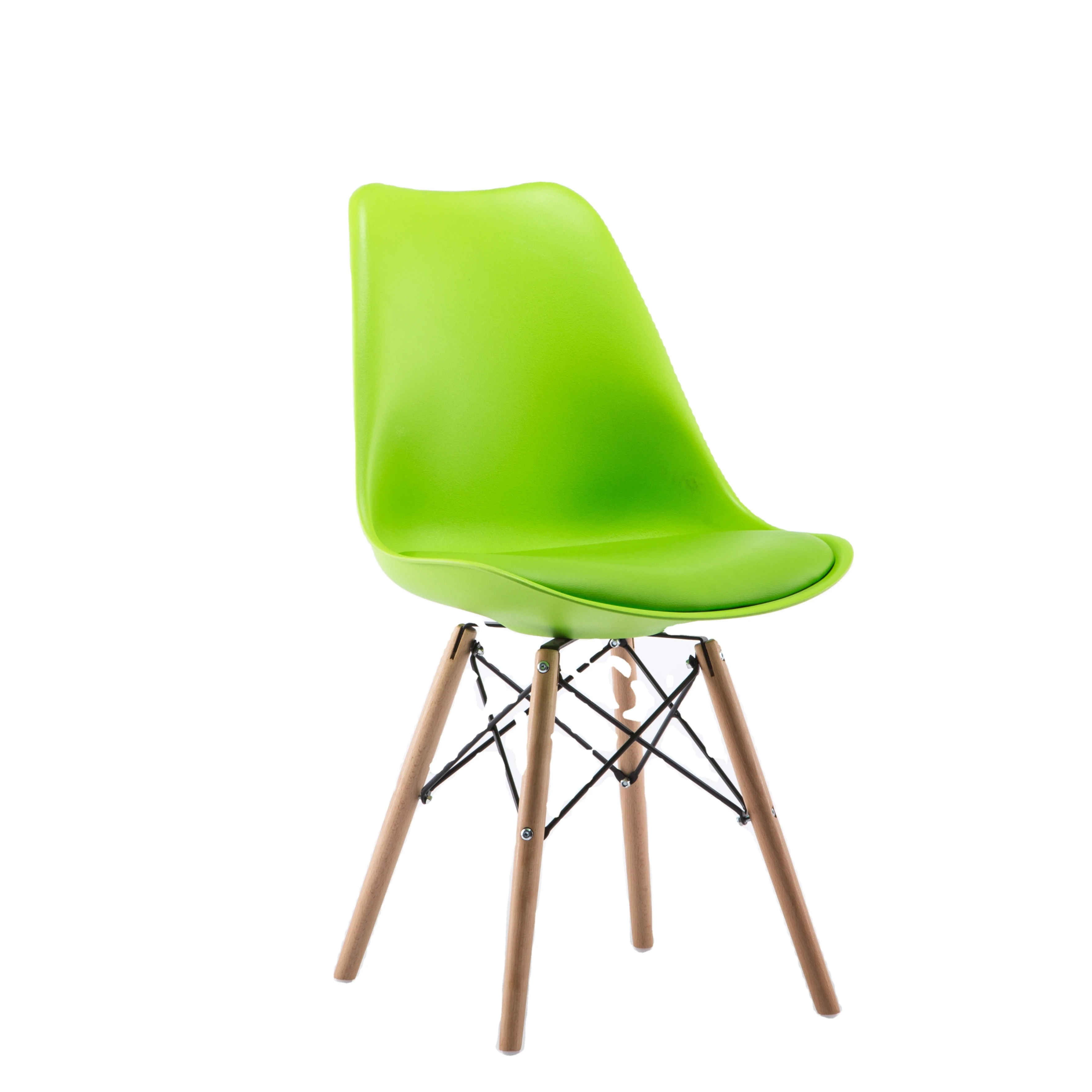 Popular Hot Sell Restaurant Wooden Legs Pp plastic Upholstery dining Chair for living room