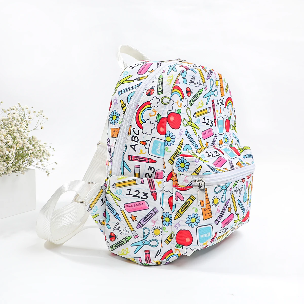 Custom Prints Series Nylon Mini Backpack Lunch Box Waist Bag Kids School Bag Cute Waterproof Backpack for Student