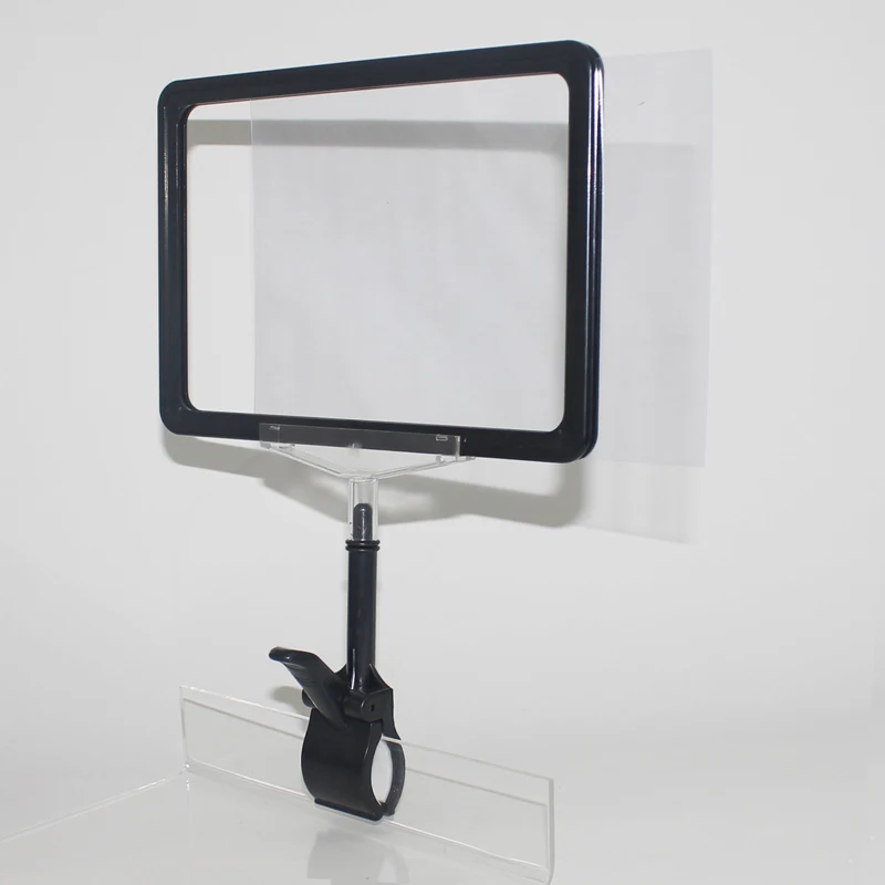 supermarket ABS plastic colorful price frame display label clip holders with pop clip