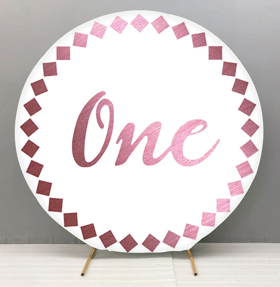 Customized Exhibition Events Birthday Party Circle Tension Polyester Fabric Design Round Wedding Circle Backdrop Stand