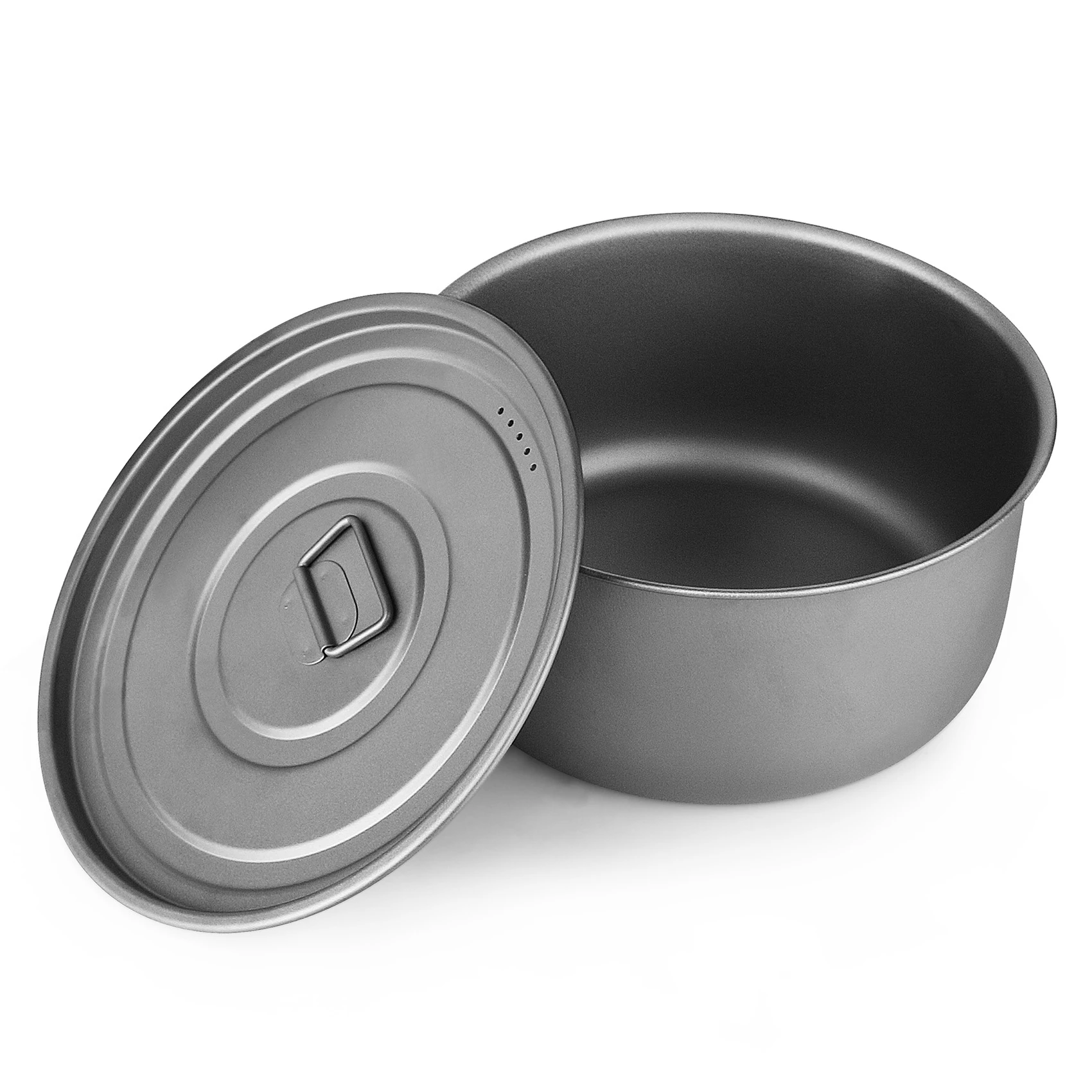 Кастрюля из титана для приготовления кипячения воды на открытом воздухе легкая титановая кастрюля кемпинга с