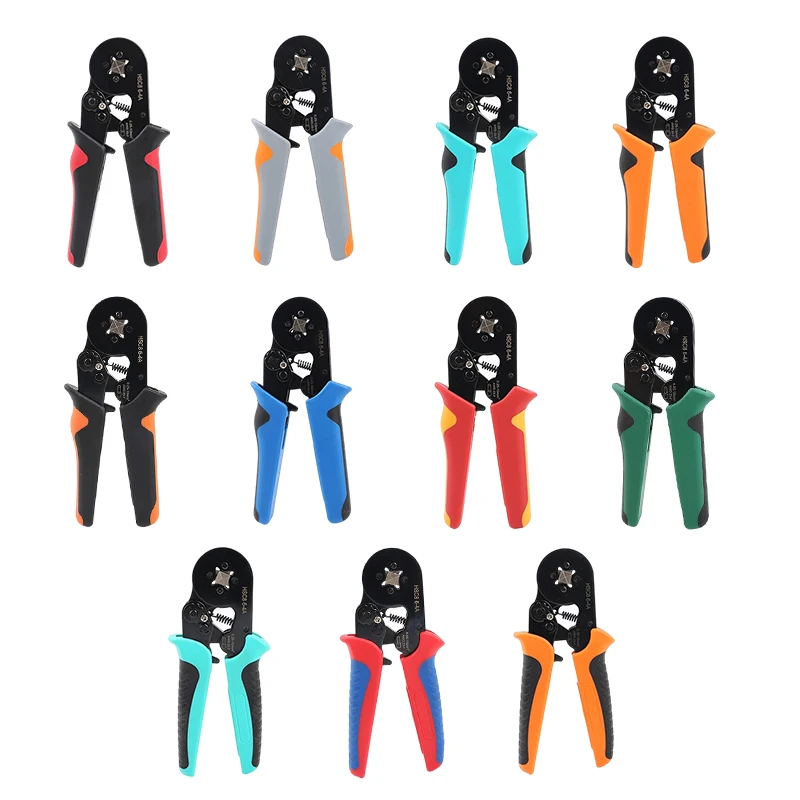 1200PCS 22-8AWG HSC8 6-4 Adjusting Tube Cable Sleeves Brass/Copper Electric Hydraulic Kit Plier Hexagonal Ferrule Crimping Tool