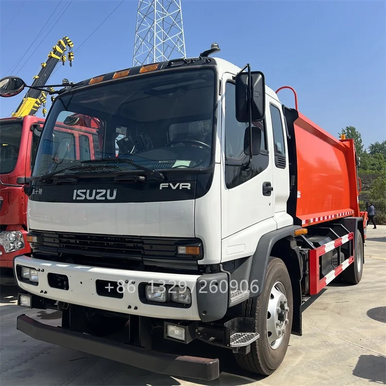 Rubbish 4X2 Front Load Isuzu 600p 6 Cbm Cubic Meters Garbage Compactor Truck