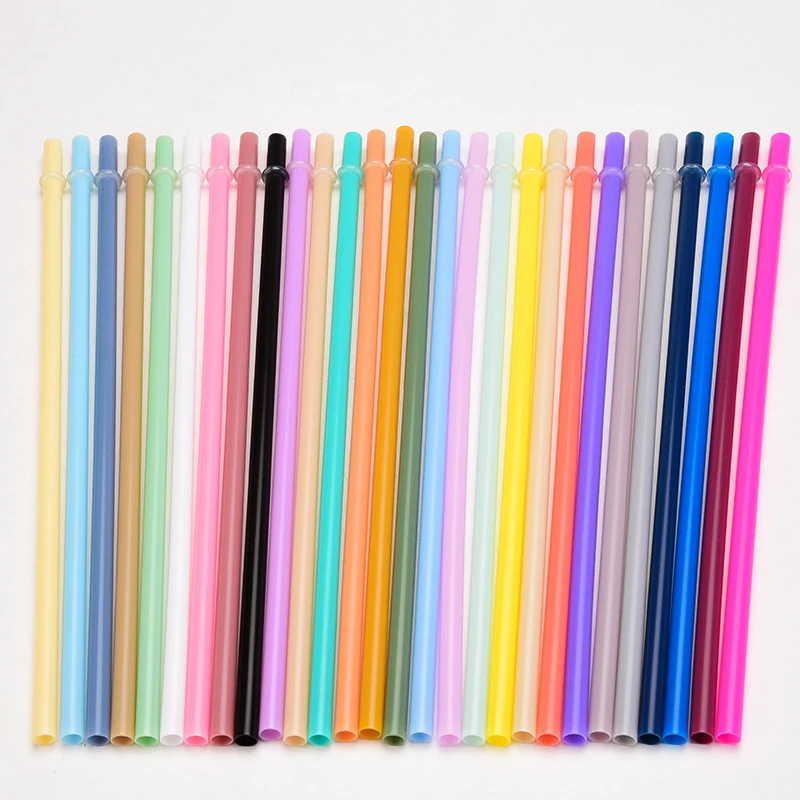 Hot sale food grade PP drinking straws 10.5 in Long Rainbow Colored Reusable Plastic Replacement Straws Tumblers straw