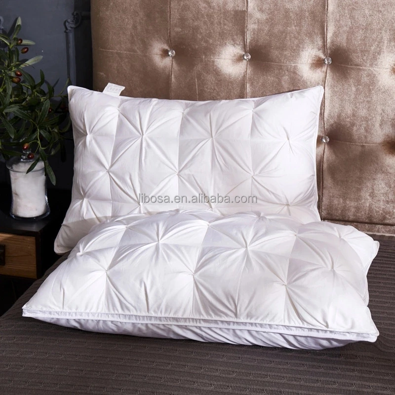 New style Down feather Soft Fluffy Comfort Pillow 5 star hotel  health sleep down feather soft pillow
