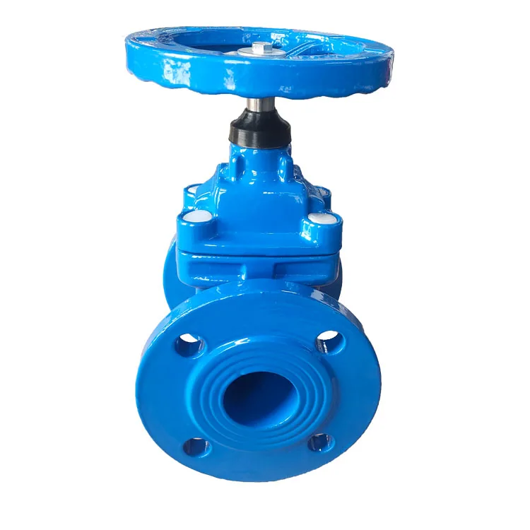 resilient seat blue handle gate valve with plate din3352 f4 rubber wedge