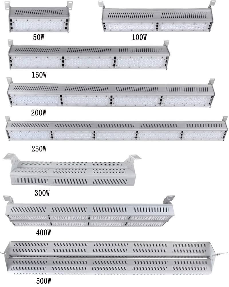 Super bright industrial workshop ceiling adjustable 100w 200w led linear highbay light for warehouse parking garage led lighting