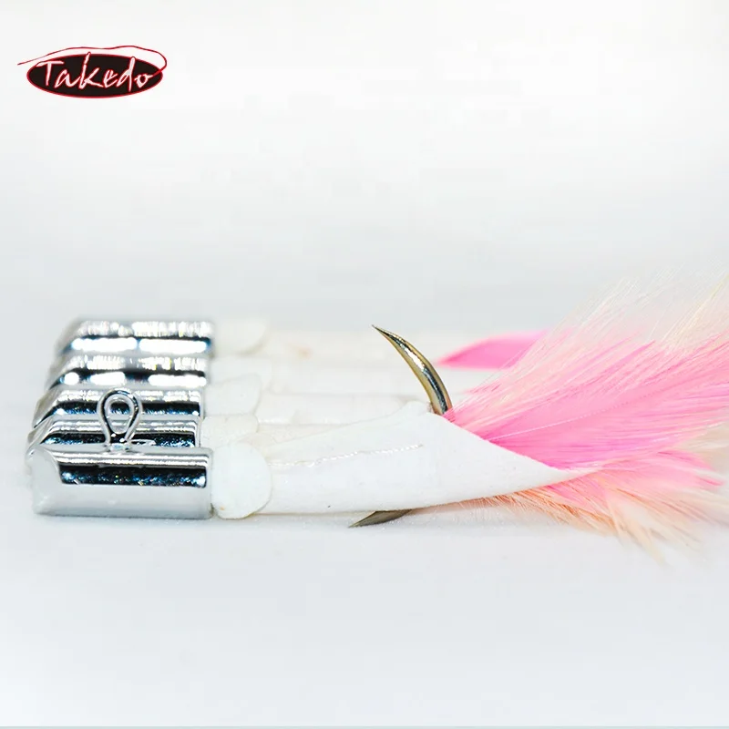 TAKEDO HT01 Electroplated deerskin hook Feather hook Lead jigging  big game shark Tuna hook fishing lure