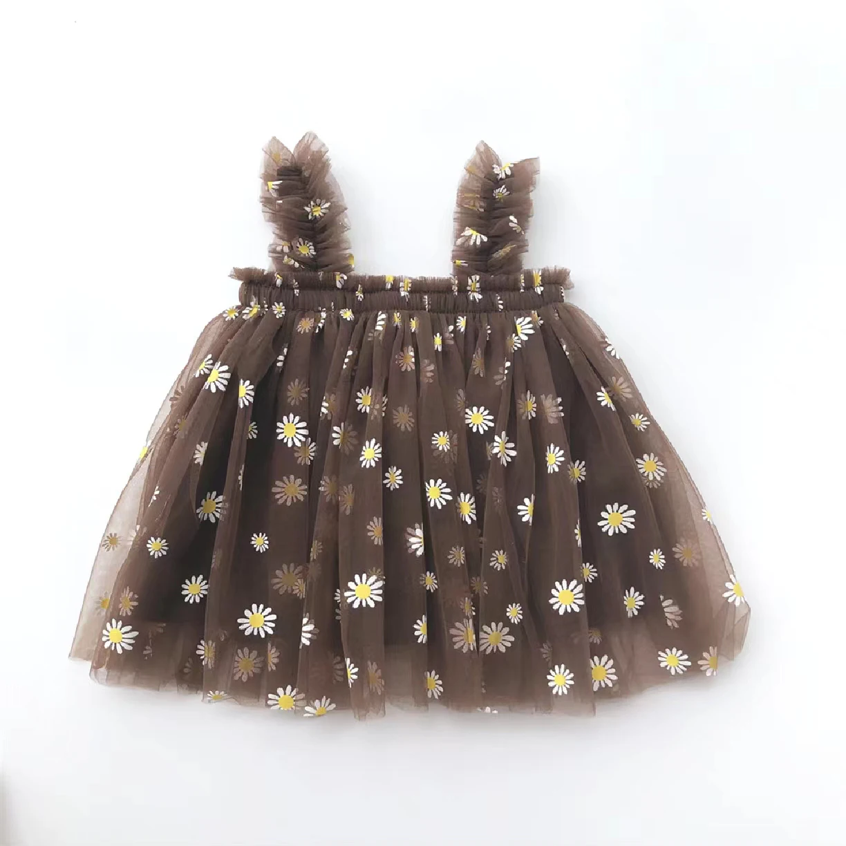 Green Horizon Bulk Wholesale Children Kids Clothing Korean Girls Beautiful Lace TUtu Dresses With Flower Pattern