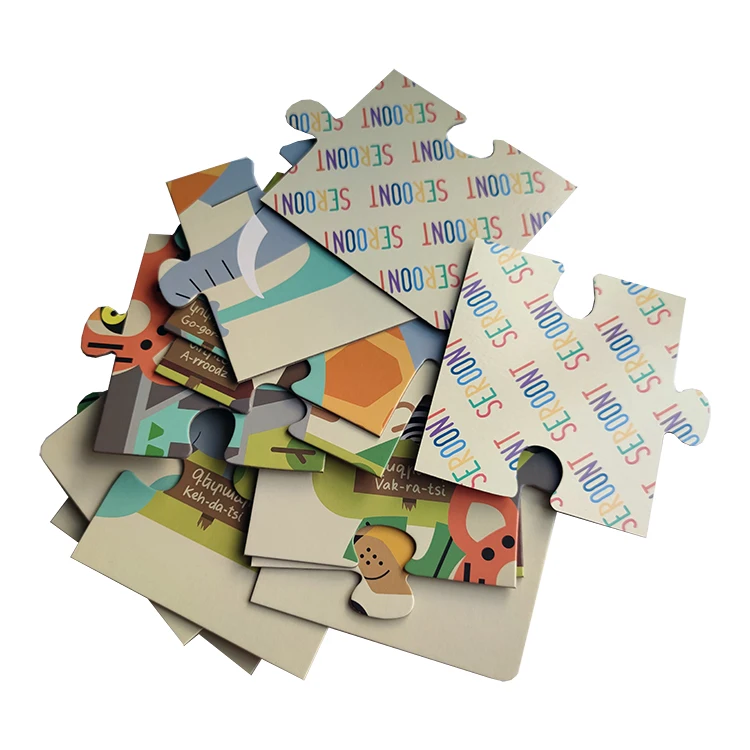 12 piece thick Cardboard animal floor Puzzle kids game puzzle