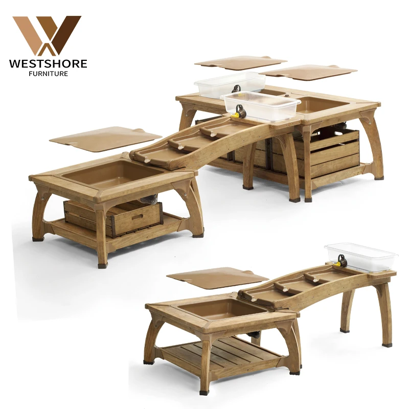 Kindergarten Beach Play Sand Wood Wall Sand And Water Toys for Outdoor Playground Game Kindergarten Outdoor Mud Sand Water Play