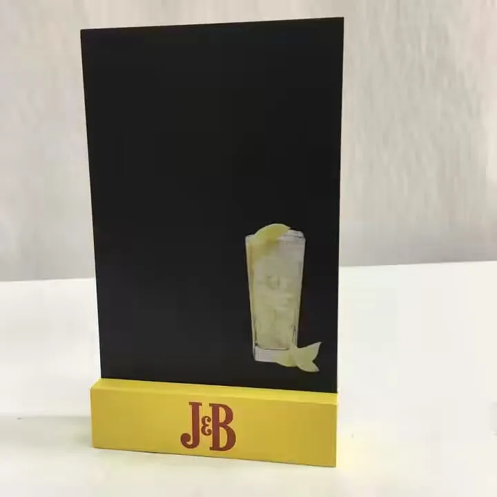 Factory Direct Price A1-A5 Sign Menu List Pine Beach Wood Base Table Top Display Stand For Restaurant Table