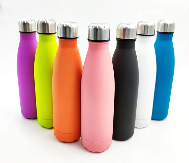 Reusable 17oz 500ml Container Vacuum bowling bowl insulated stainless steel water cola bottle with Spill Proof lid