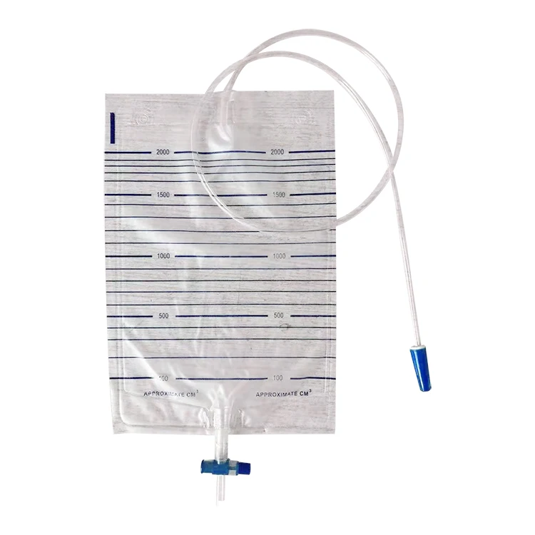 manufacture medical 2000ml adult disposable urine drainage bag