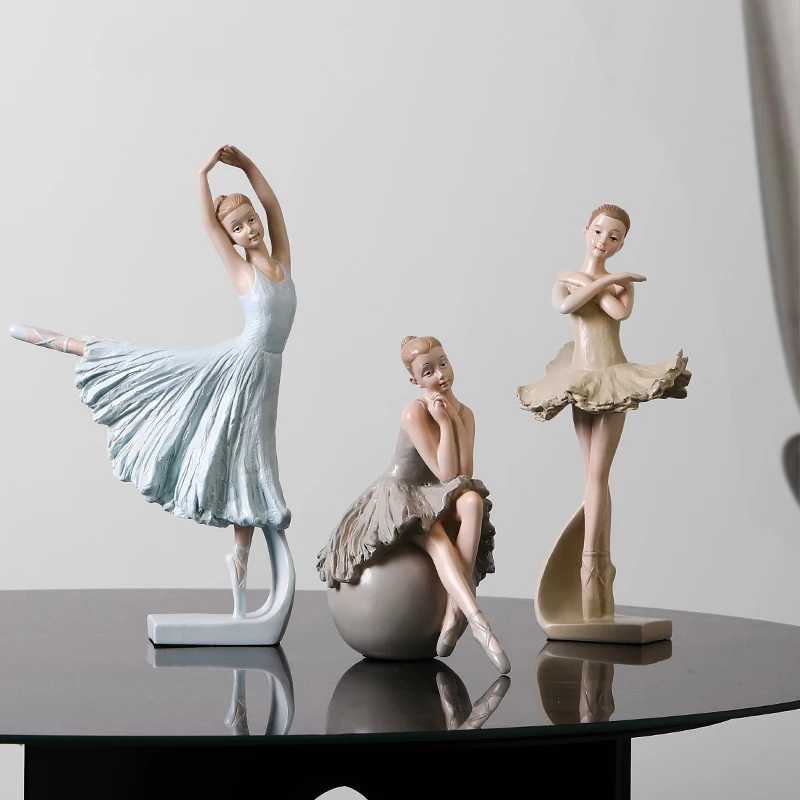 Top Sale Guaranteed Quality New Design Nordic Home Variety Resin Customized Ballet Little Girl Decor