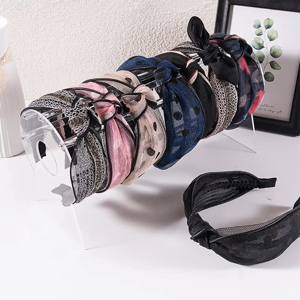 TSGG manufactory detachable clear acrylic headband holder round body headband display rack