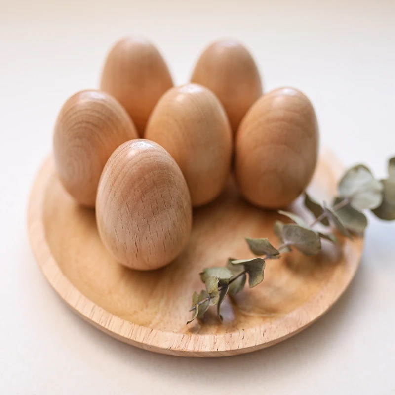 Детские Игрушки для раннего развития, деревянные яичные шарики, Детские успокаивающие игрушки, яичные шарики