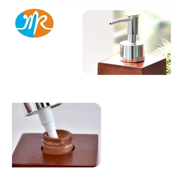 Bamboo Soap Dispenser Pump shampoo bottle shower holder