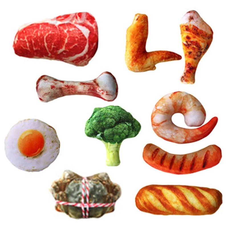 Durable Plush Pet Squeaky Toy Simulation Novelty Cat Catnip Bite Resistant Doll Pet Products Dog Toys