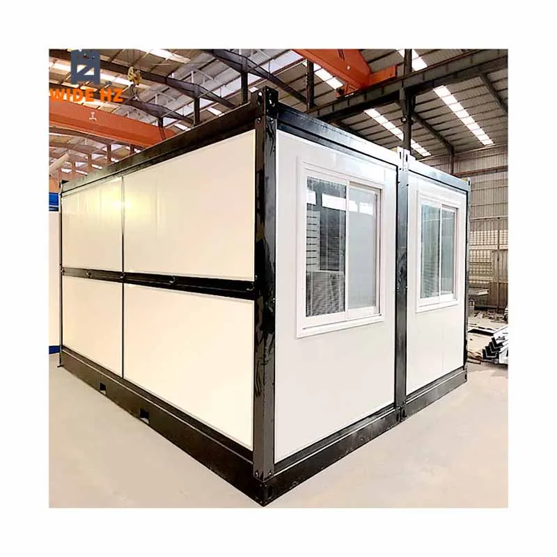 20 foot Prefab flat pack folding office modern container house prefabricated expandable mobile container foldable house