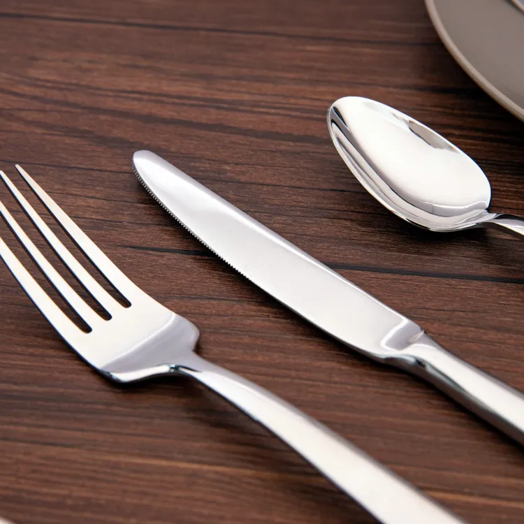 Customized 18/10 Stainless Steel Flatware Knife Fork And Spoon Set Silverware Cutlery