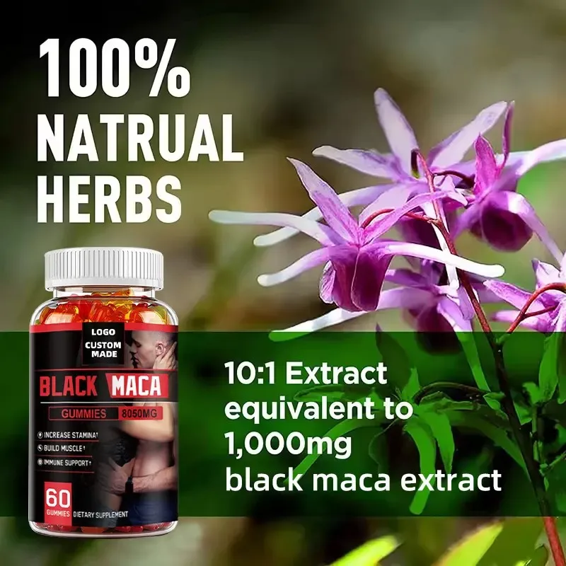 Maca Energy Gummies for Adults Boosts Sexual Vitality and Love for Both Men and Women Kidney Health Promoting gummie