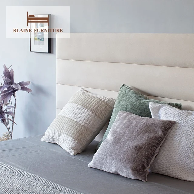 Comfort Beauty Style Modern Girl Fabric Single Platform King Queen Size Bed Frame Up-holstered Beds Set Bedroom Furniture