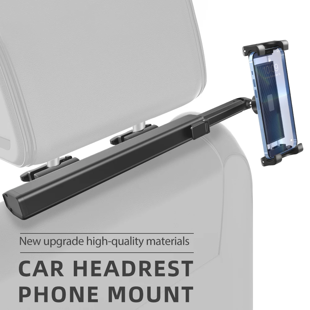 Aluminium Alloy Car Headrest Tablet Phone Stand Adjustable Backseat Tablet Mobile Phone Holder Car Mount
