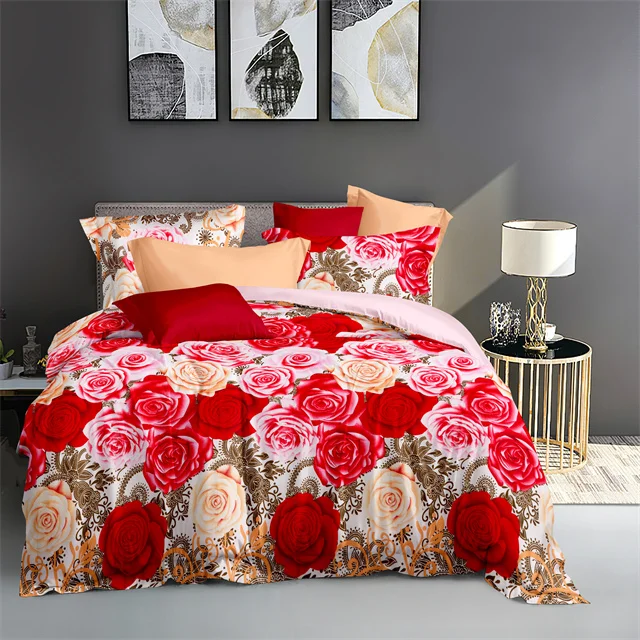 Made in China factory wholesale polyester printed bed sheet