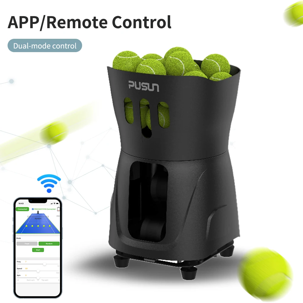 Tennis ball machine Throwing Machine Ideal for Solo Practice Featuring Adjustable Speed and Spin Control PP-minipro