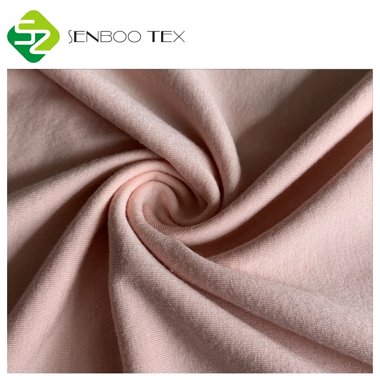 Hot sale single jersey 95% bamboo 5% spandex knit fabric manufacturers for underwear