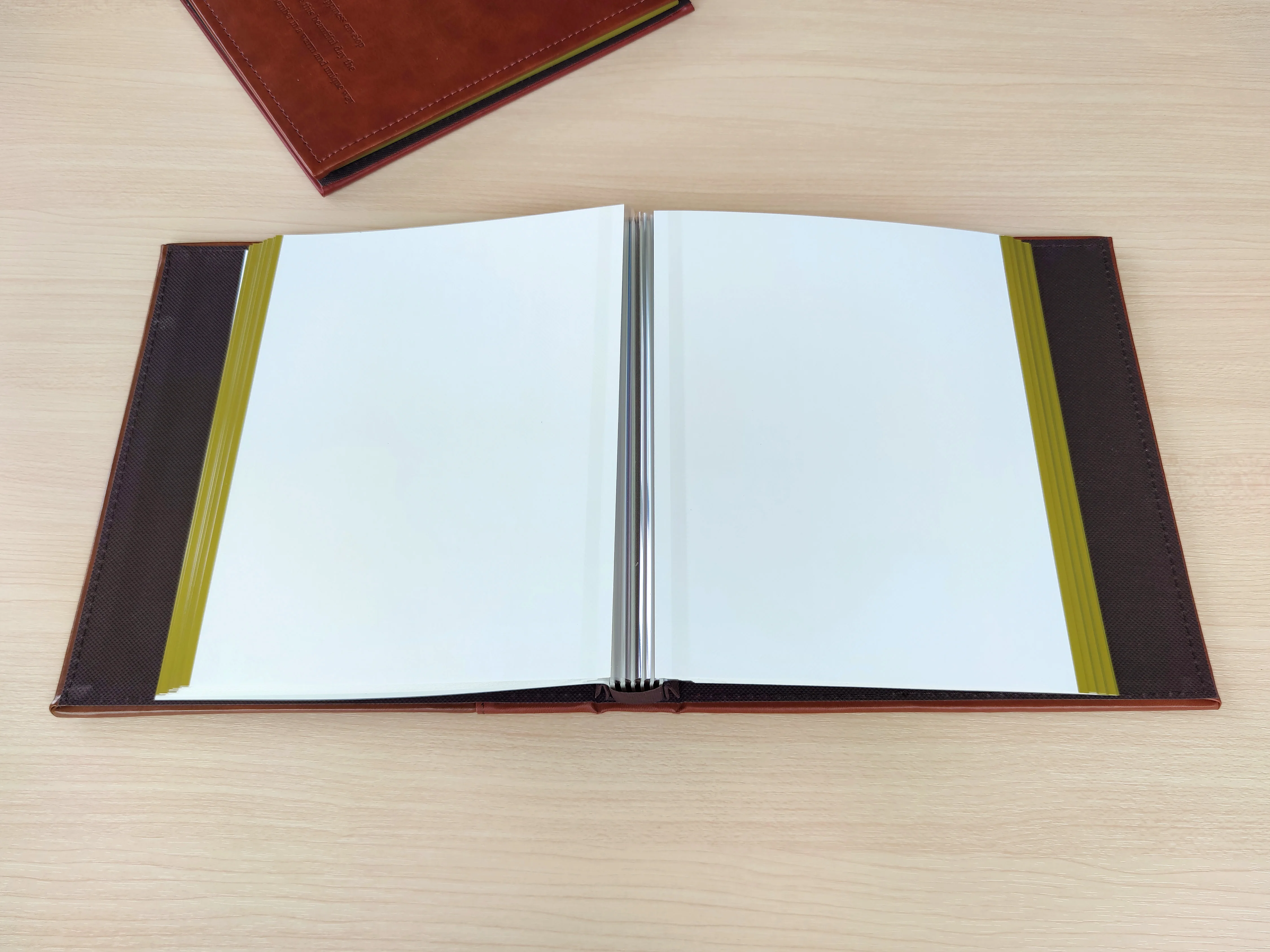 PU leather cover screw post bound photo album 6*8 self adhesive photo book 220*240 mm