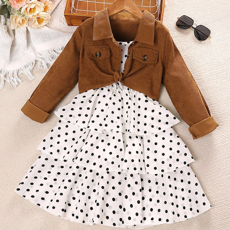 2023 Summer Kids Clothing Denim Jacket Skirt Suits Girls Jeans Wholesale China Children Clothes Baby Girl Lace Dress