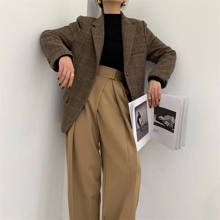 Wholesale Cheap Wool Suit Autumn And Winter Long Ladies Beautiful Double-sided Wool Suit