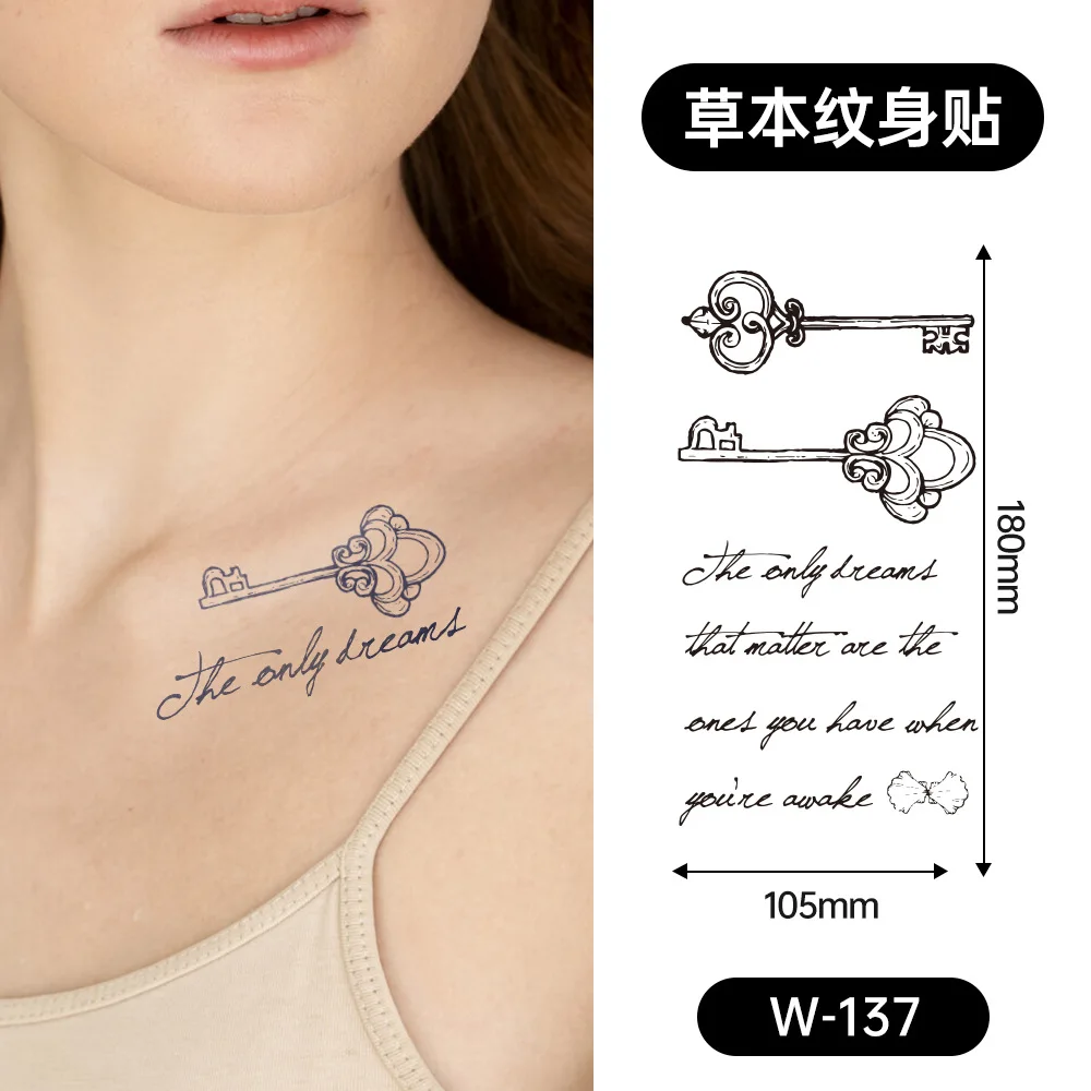 The latest small fresh herbal juice tattoo for men and women flowers tattoo one-time semi-permanent
