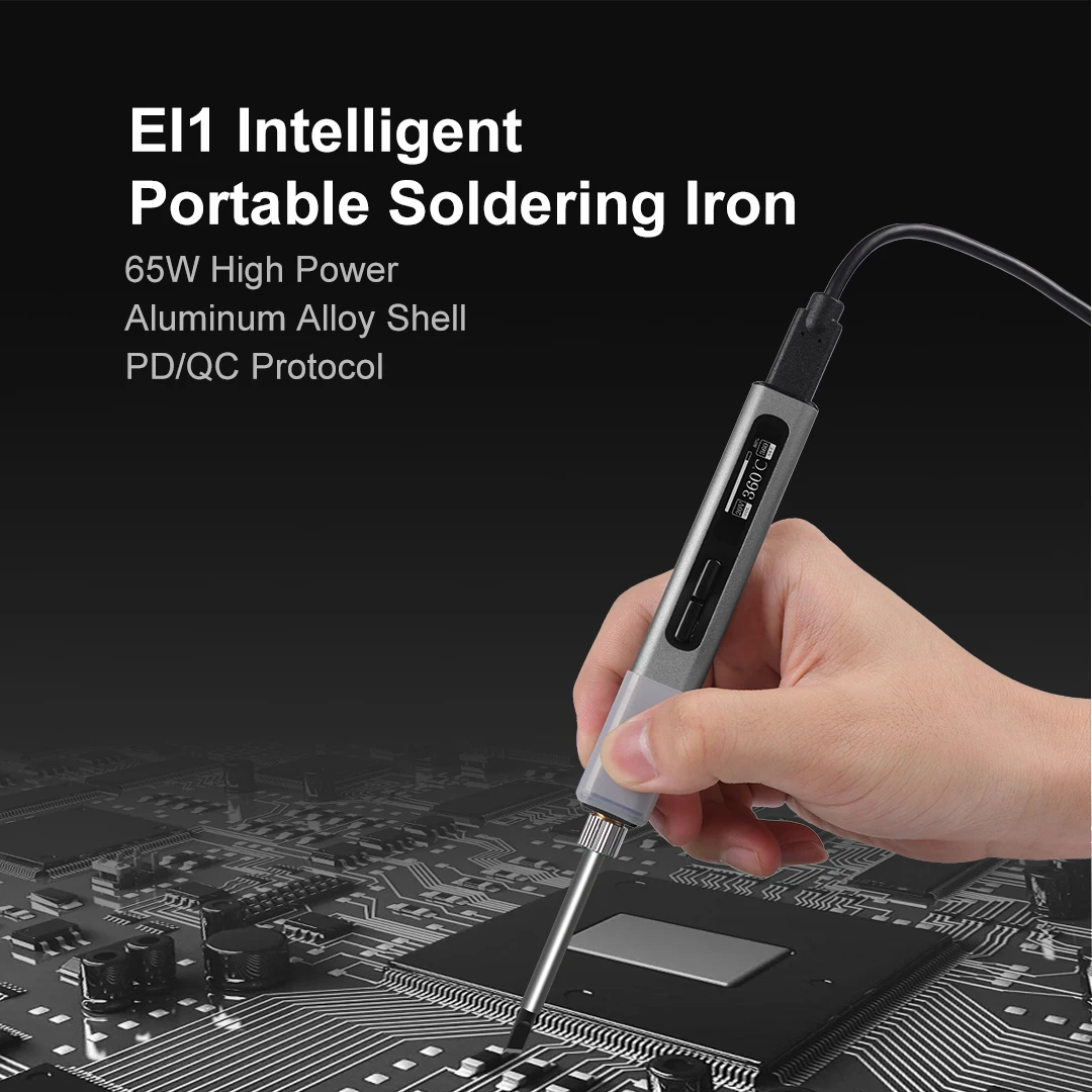 Intelligent OLED Digital Display Soldering Iron Tools Internal Heat Spot Welding Pen Adjustable Temperature Soldering Pen 65W