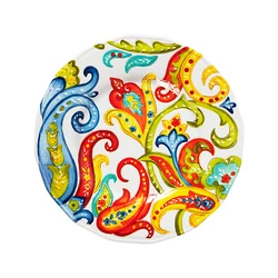 Круглая тарелка из меламина для вечеринки