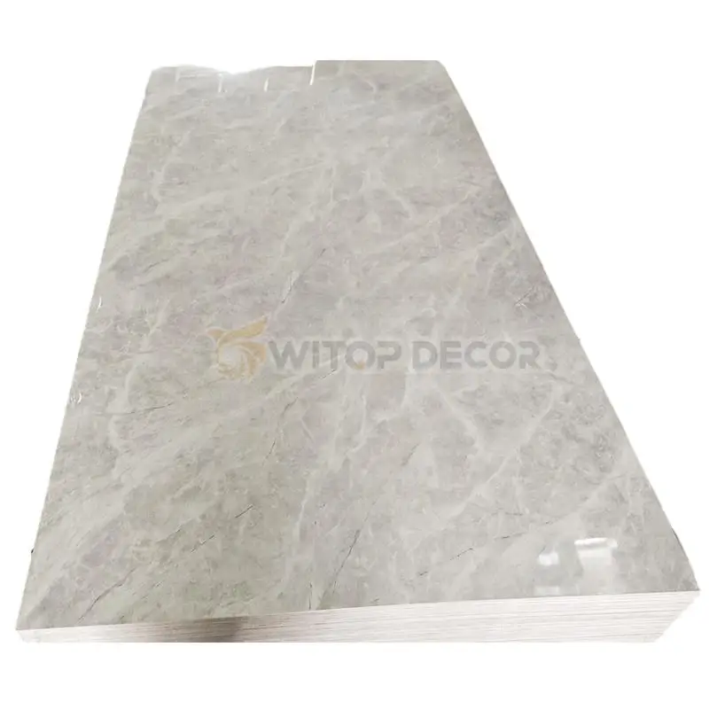 High glossy pvc glossy  marble wall sheet interior decoration