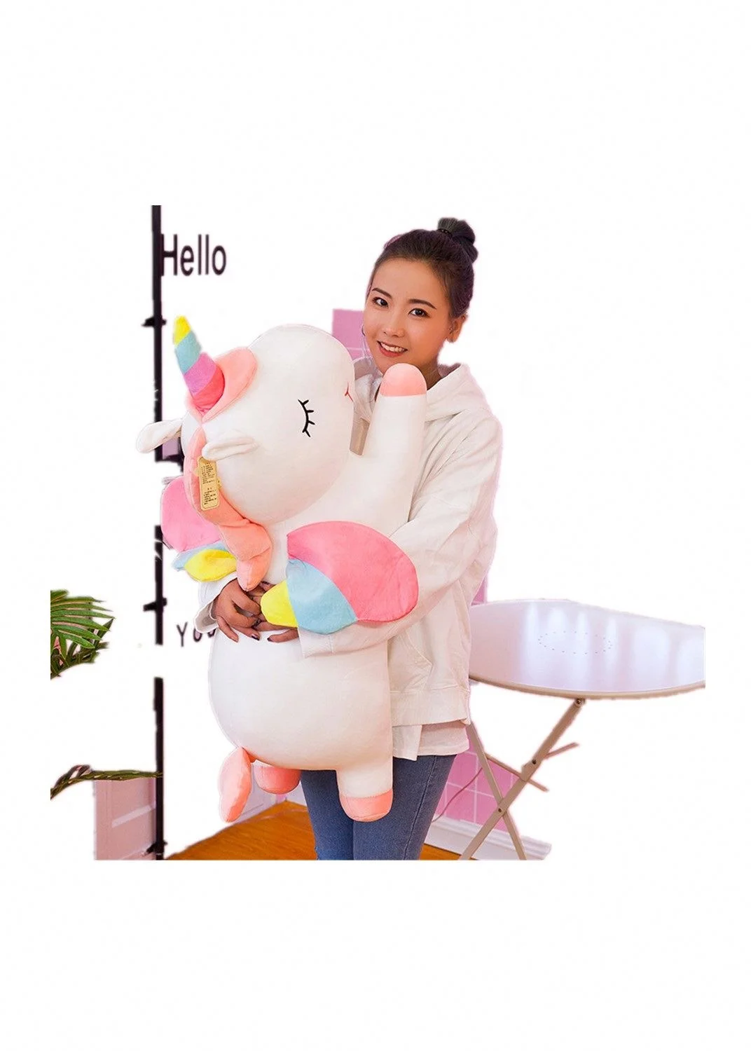 Hiton Children Stuffed Animal Sleeping Hawaii Plush Unicorn 60 Cm Rainbow Unicorn Plush Toys