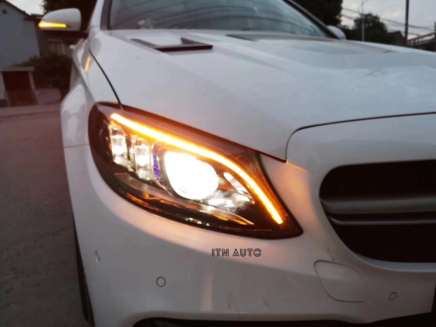 Модернизированная фара Facelift с полным светодиодным налобным фонарем в сборе для Mercedes Benz C Class W205 2015 до 2019 головного