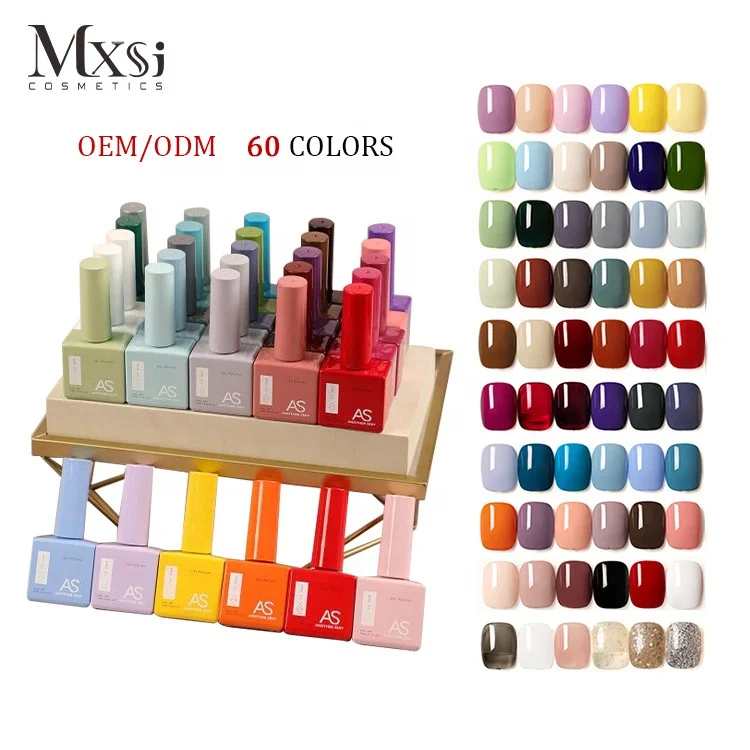 VIP AS 15ML Gel Polish Set 60PCS UV Nail Gel Kit For Manicure Vernis-Semi-Permanent-Uv Varnish Base And Top Coat Nail Art VIP