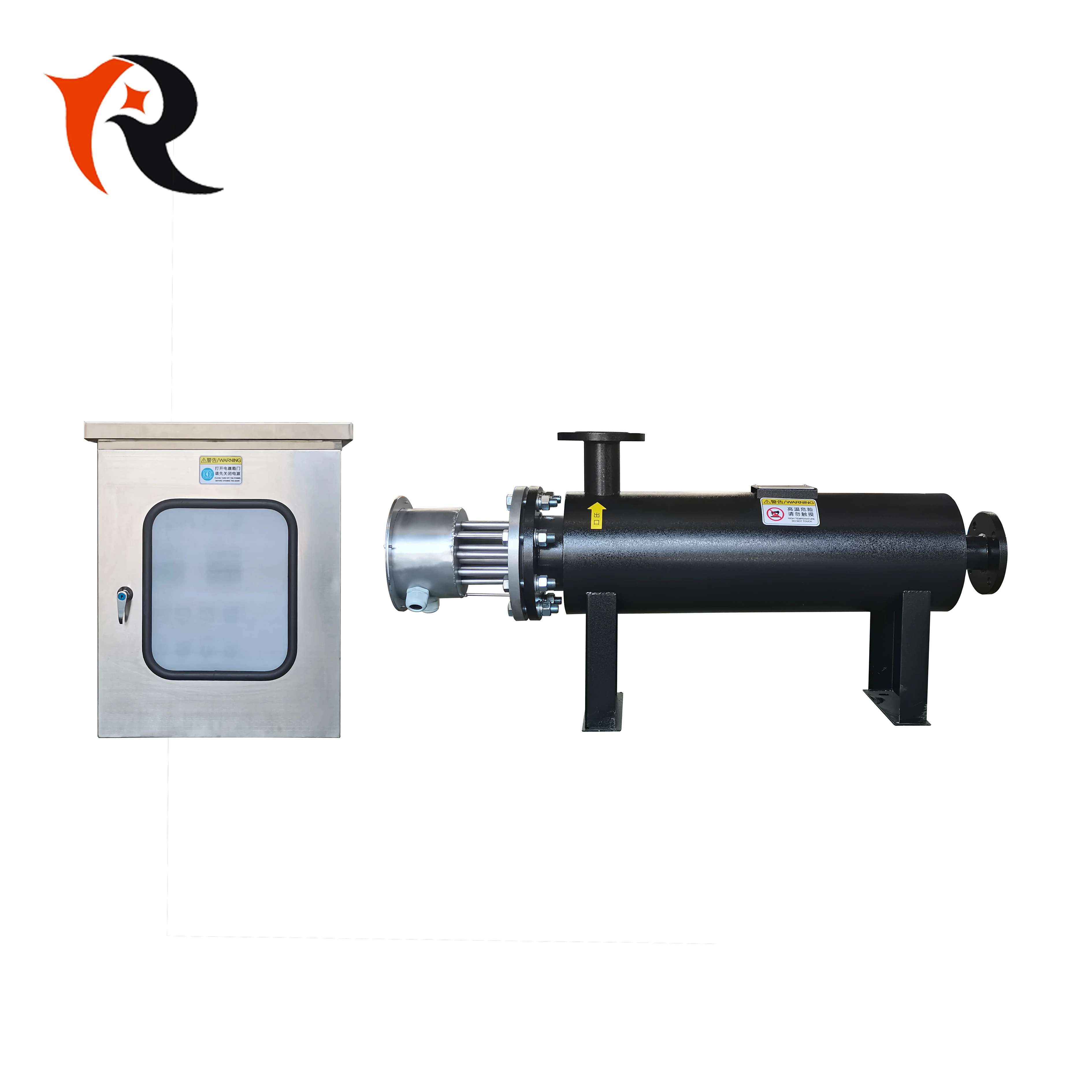 Electric pipeline heater for laboratory gas heating industrial pipeline heater