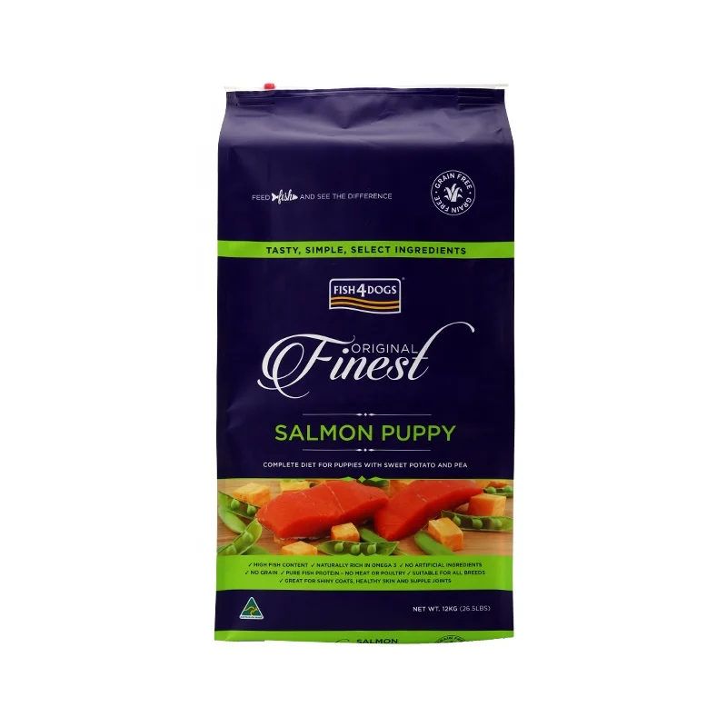 High Clarity 12KG Dog Pet Food Packaging Bags Stand Up Pouches Quad Seal Pouch Packaging